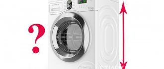 The dimensions of the washing machine are an important selection criterion