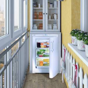 холодильник на балконе