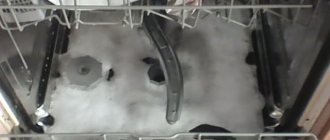 Why does my dishwasher leave foam at the bottom or leak out of it?