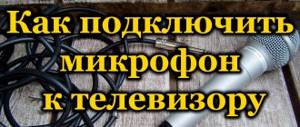 Connecting a microphone to your TV