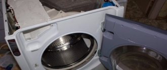 Съем верхней крышки стиральной машины