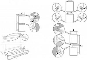 Схема перевешивания двери
