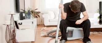The vacuum cleaner is broken