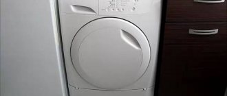 Clothes dryer in the kitchen